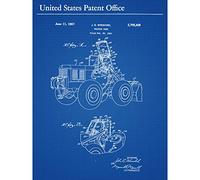 Artery8 Wieschel Tractor Cabs 1957 Vintage Farming Patent Large Wall Art Poster Print Thick Paper 18X24 Inch