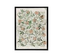 Artery8 Wild Jasmine Floral Pattern Framed Canvas Wall Art Print William Morris in White | Size: W18" x H24" Artery8 White W18" x H24"