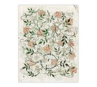 Artery8 Wild Jasmine Floral Pattern Vintage Wall Art Print William Morris in White | Size: W12" x H16" Artery8 White W12" x H16"