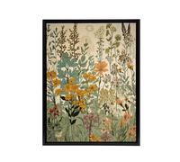 Artery8 Wildflower Field Vintage Botanical Framed Canvas Wall Art Print | Size: W18" x H24" Artery8 Multicolor W18" x H24"