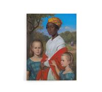 Artery8 Wilhelm Marstrand Daughters & West Indian Nanny Canvas Art Print | Size: W18" x H24" Artery8 Multicolor W18" x H24"