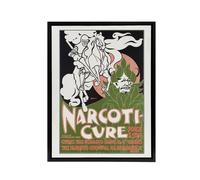 Artery8 Will H Bradley Narcoticure Vintage Advert Framed Canvas Wall Art Print in Green | Size: W12" x H16" Artery8 Green W12" x H16"