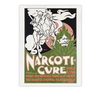Artery8 Will H Bradley Narcoticure Vintage Advert Wall Art Print in Green | Size: W18" x H24" Artery8 Green W18" x H24"