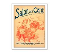Artery8 Willette Salon Des Cent 26th Exhibition Advert Artwork Framed Wall Art Print 18X24 Inch