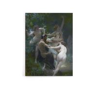 Artery8 William Adolphe Bouguereau Nymphs Canvas Wall Art Print | Size: W12" x H16" Artery8 Multicolor W12" x H16"