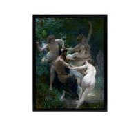 Artery8 William Adolphe Bouguereau Nymphs Framed Canvas Wall Art Print | Size: W24" x H32" Artery8 Multicolor W24" x H32"