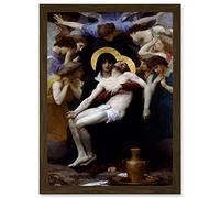 Artery8 William Adolphe Bouguereau Pieta Jesus Mary Christian Artwork Framed Wall Art Print A4