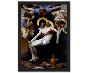Artery8 William Adolphe Bouguereau Pieta Jesus Mary Christian Artwork Framed Wall Art Print A4