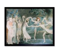 Artery8 William Blake Oberon Titania Puck Fairies Dancing Framed Wall Art Print