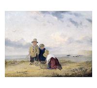 Artery8 William Collins Children On The Beach C1815 Painting Large Wall Art Poster Print Thick Paper 18X24 Inch