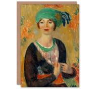 Artery8 William James Glackens Art Card Portrait of a Girl in Green Turban