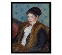 Artery8 William James Glackens Framed Wall Art Print with Fox Furs | Size: A4 Artery8 Multicolor A4