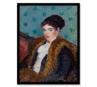 Artery8 William James Glackens Framed Wall Art Print with Fox Furs | Size: A3 Artery8 Multicolor A3
