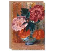Artery8 William James Glackens Personalised Art Card Tulips and Peonies in Pitcher