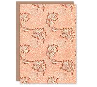 Artery8 William Morris Art Card Apple and Leaves Pattern
