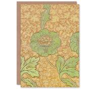 Artery8 William Morris Art Card Flower Bloom Textile Detail