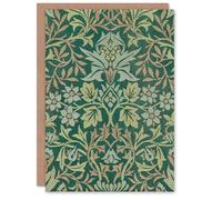 Artery8 William Morris Art Card Flower Garden Textile Detail