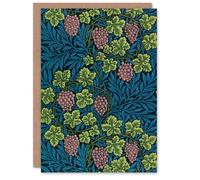 Artery8 William Morris Art Card Grape Vine and Leaves Pattern