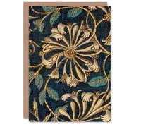 Artery8 William Morris Art Card Honeysuckle Flower Detail