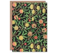 Artery8 William Morris Art Card Pomegranate and Citrus Pattern