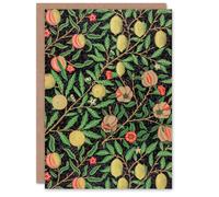 Artery8 William Morris Art Card Pomegranate and Citrus Pattern