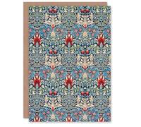 Artery8 William Morris Art Card Snakeshead Flower Pattern