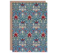 Artery8 William Morris Art Card Snakeshead Flower Pattern