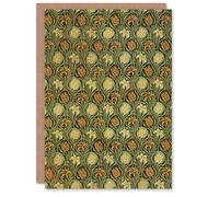 Artery8 William Morris Art Card Tulip and Lily Floral Pattern