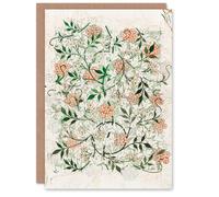 Artery8 William Morris Art Card Wild Jasmine Floral Pattern