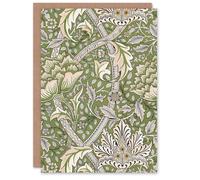 Artery8 William Morris Art Card Windrush Floral Filigree Pattern