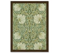 Artery8 William Morris Pimpernels Craft Pattern Design Artwork Framed Wall Art Print A4