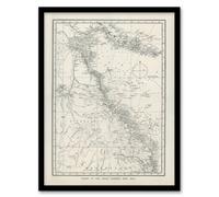 Artery8 William S Kent Framed Wall Art Great Barrier Reef Area Chart Map - A4 Size