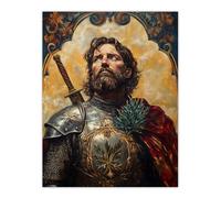 Artery8 William Wallace Thistle Art Nouveau Portrait Man Cave Large Wall Art Poster Print Thick Paper 18X24 Inch