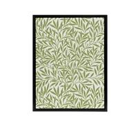 Artery8 Willow Leaves Bright Pattern W. Morris Vintage Framed Canvas Wall Art in Green | Size: W12" x H16" Artery8 Green W12" x H16"