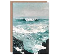 Artery8 Winslow Homer Art Card Cannon Rock Storm Seascape Painting