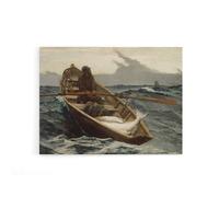 Artery8 Winslow Homer The Fog Warning Canvas Wall Art Print | Size: W12" x H16" Artery8 Multicolor W12" x H16"