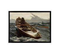 Artery8 Winslow Homer The Fog Warning Framed Canvas Wall Art Print | Size: W24" x H32" Artery8 Multicolor W24" x H32"