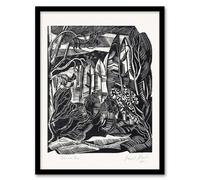 Artery8 Winter in Hampden Black White Landscape Nash Framed Wall Art Print | Size: A4 Artery8 Black A4