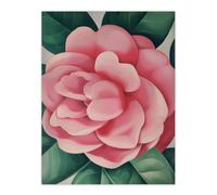 Artery8 Winter Rose Camelia Flower Watercolour Painting Wall Art Print in Pink | Size: W12" x H16" Artery8 Pink W12" x H16"