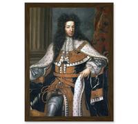 Artery8 Wissing Portrait King William III England Orange Painting Artwork Framed Wall Art Print A4 in Brown Artery8 Brown