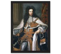 Artery8 Wissing Portrait King William III England Orange Painting Artwork Framed Wall Art Print A4 in Black Artery8 Black