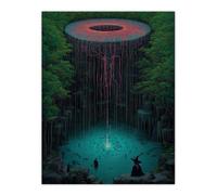 Artery8 Witch Forest Tree Of Life Surreal Fantasy Art Living Room Large Wall Art Poster Print Thick Paper 18X24 Inch