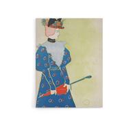 Artery8 Woman Holding Umbrella Painting Canvas Wall Art Print E Penfield in Green | Size: W24" x H32" Artery8 Green W24" x H32"