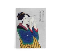 Artery8 Woman Reading Letter Portrait Canvas Wall Art Print Kitagawa | Size: W24" x H32" Artery8 Multicolor W24" x H32"