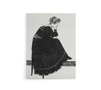 Artery8 Woman Sitting on a Stool Reijer Stolk Canvas Wall Art Print in White | Size: W24" x H32" Artery8 White W24" x H32"
