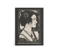 Artery8 Woman Stained Glass Sketch Portrait By Richard Roland Holst 18X24 Canvas Wall Art Print : Decorative sketch portraying quiet strength perfect for elegant lounge or gallery collection