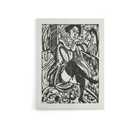 Artery8 Woman Tying Her Shoe Ernst Ludwig Kirchner Canvas Wall Art in White | Size: W24" x H32" Artery8 White W24" x H32"