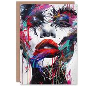 Avant Garde Rave Fashion Modern Conceptual Art Birthday Card Artery8 Multi One Size