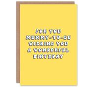 Artery8 Women's Birthday Card For Mummy To Be For Mum Mam Mother Mummy Greeting Card in Yellow Artery8 Yellow