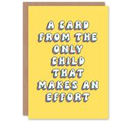 Artery8 Birthday Card From the Child that Makes Effort Fun Funny Humour Joke For Mum Greeting Card